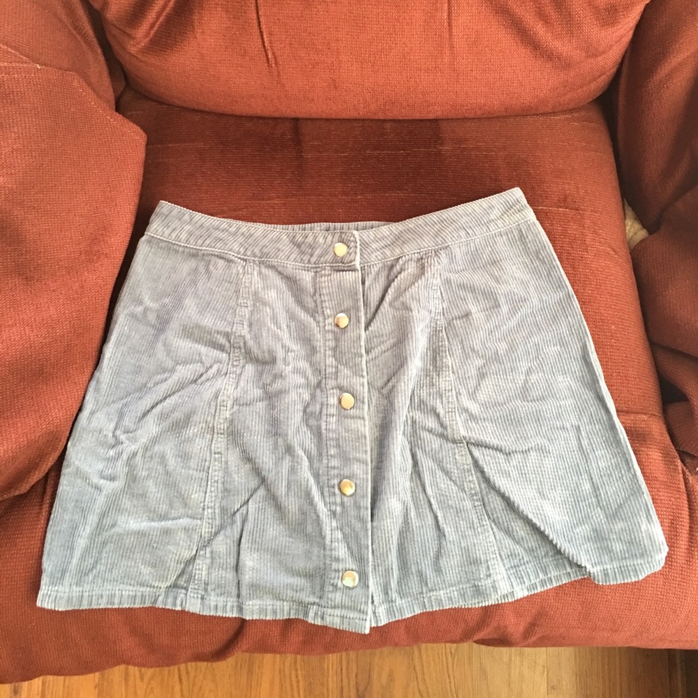 Forever 21 light blue corduroy skirt